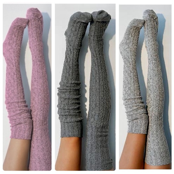 LAST SAGE⭐️ SAGE Cable Knit Thigh High Socks - Picture 7 of 14